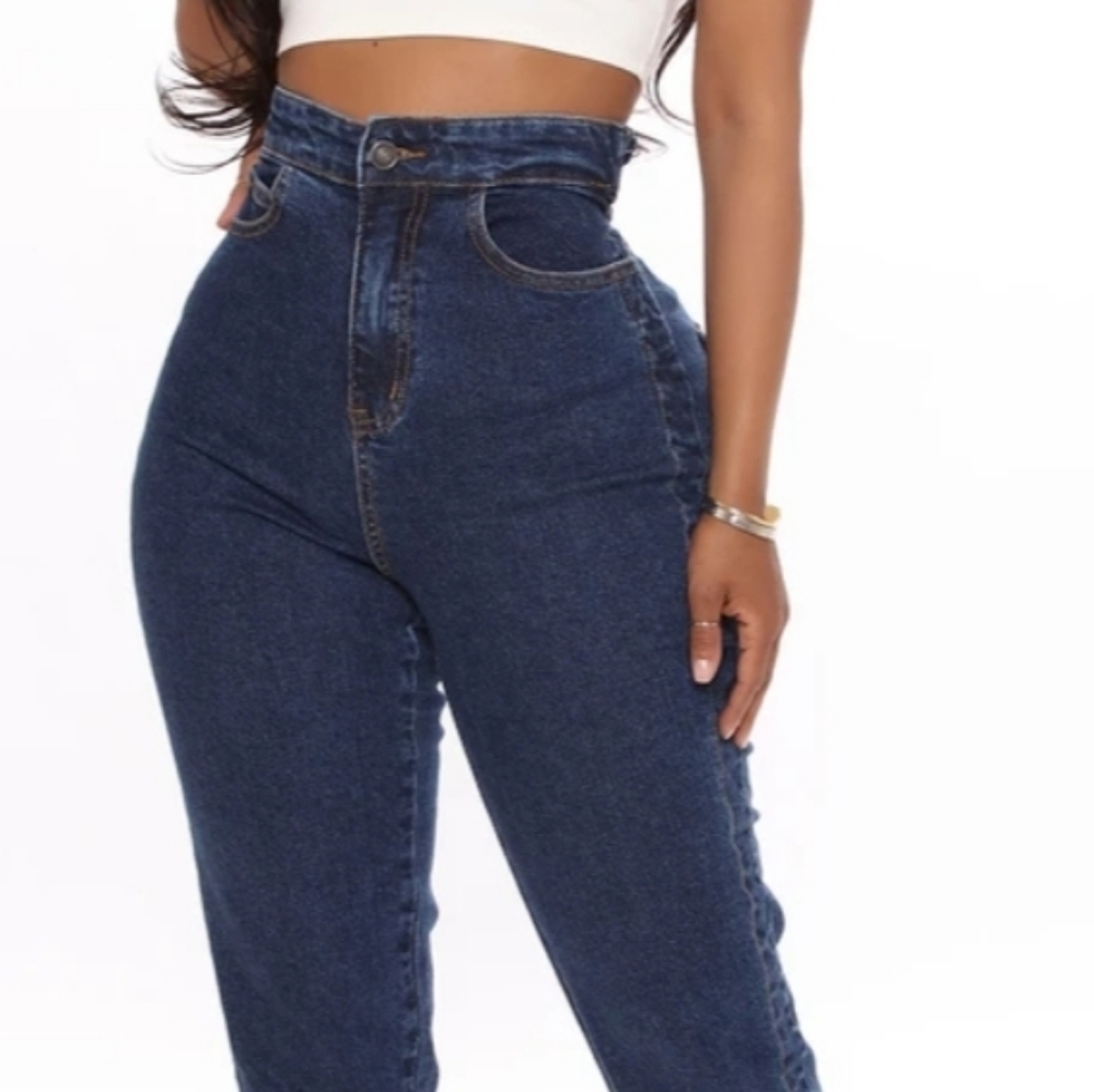 High waist jeans with tie up back detail